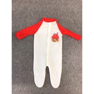 Vintage 1981 Smurfs Newborn Baby Sleeper Unisex Outfit Pajamas Tommee Tippee